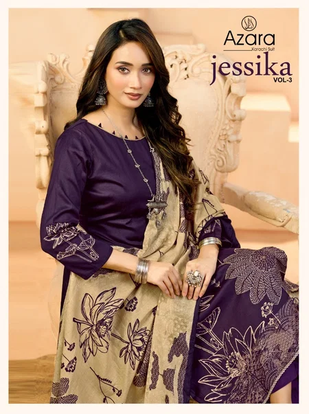 Jessika Vol 3 By Radhika Azara Jam Cotton Dress Material